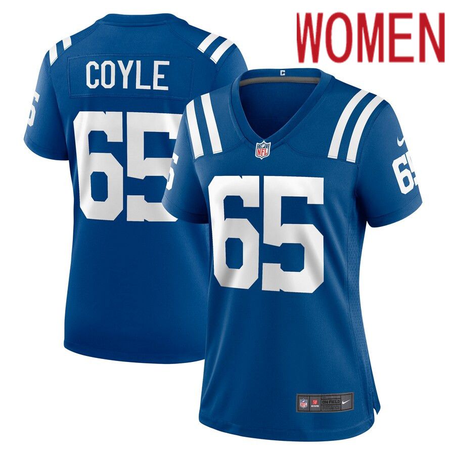 Women Indianapolis Colts #65 Anthony Coyle Nike Royal Game NFL Jersey->women nfl jersey->Women Jersey